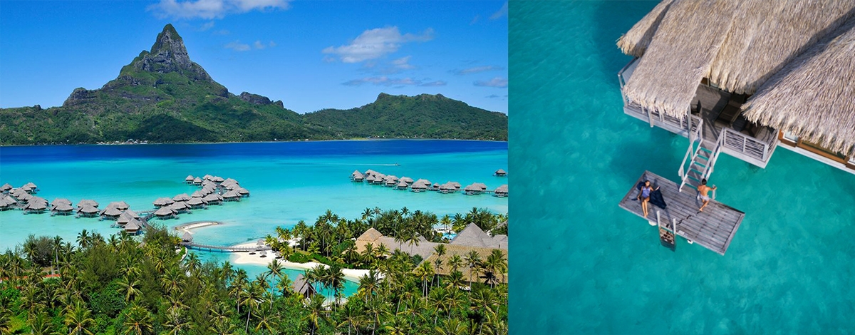 渡假村退房→茉莉亞島機場→波拉波拉島→波拉波拉四季渡假村入住→渡假村內晚餐